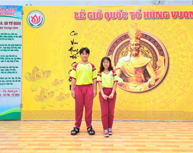 Trường trung học phổ thông Hoa Sen cơ sở III long trọng tổ chức lễ giỗ tổ Hùng Vương